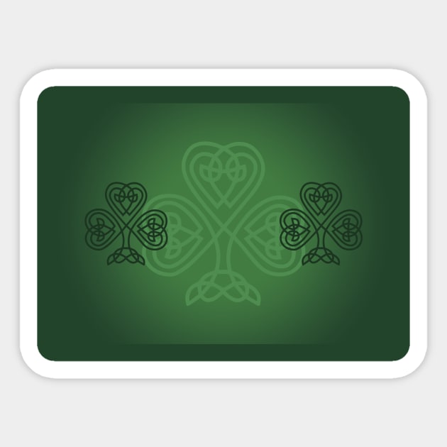 Shamrock Sticker by Raul Baeza